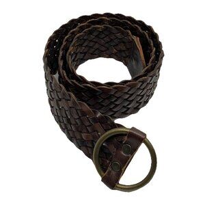 Y2K‎ Eddie Bauer Braided Leather Belt Womens S/M Make in UK Boho Hippie Witchy